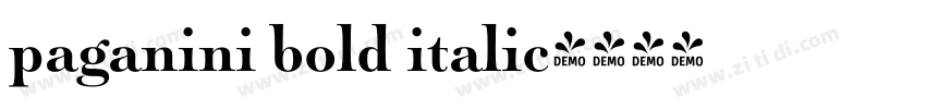 paganini bold italic字体转换